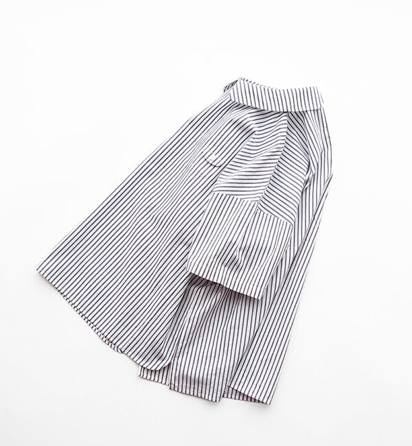 休日と詩「小さなポケットの半袖ブラウス」|シャツ・ブラウス|