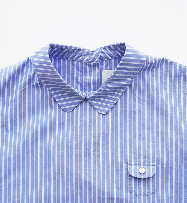 休日と詩「小さなポケットの半袖ブラウス」|シャツ・ブラウス|