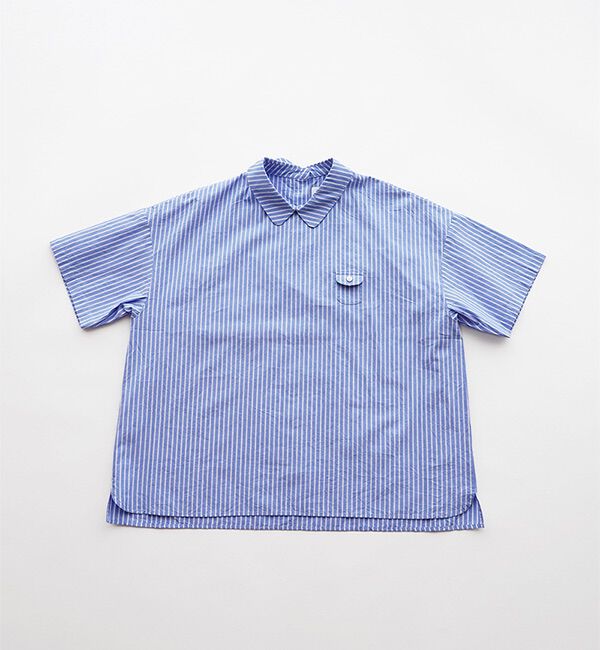 休日と詩「小さなポケットの半袖ブラウス」|シャツ・ブラウス|