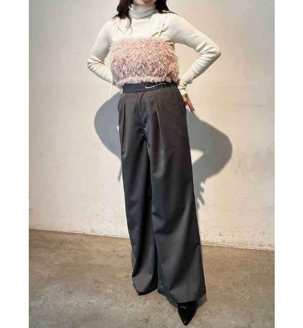 CALNAMUR「FAKE FAR BARE TOPS/フェイクファーベアトップス」|ニット・セーター|