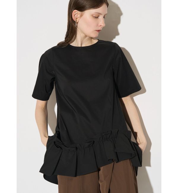 ELENDEEK「FRILL HEM BL」|シャツ・ブラウス|ブラック