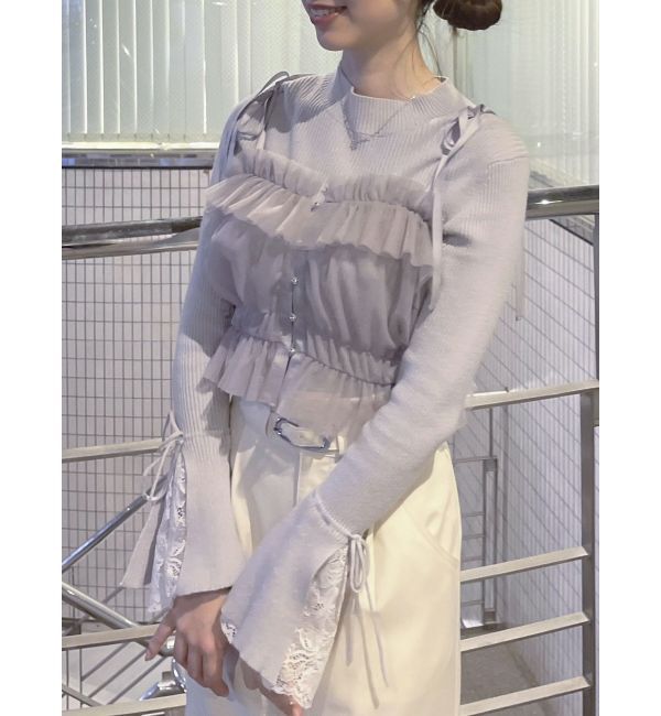 dazzlin「2wayチュールビスチェ」|キャミソール|グレー