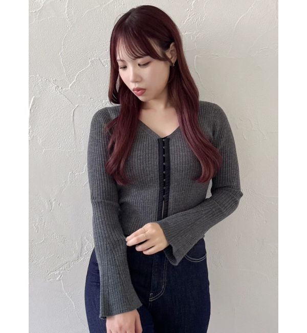 dazzlin「フロントホックニットカーディガン」|カーディガン|