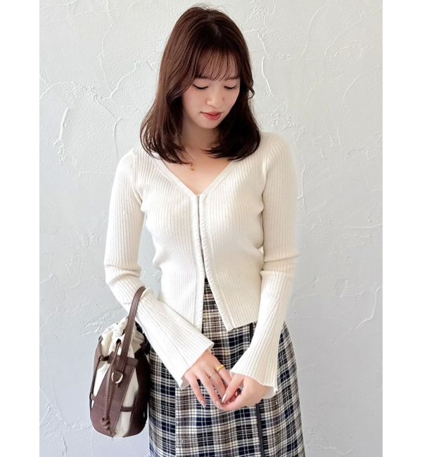 dazzlin「フロントホックニットカーディガン」|カーディガン|