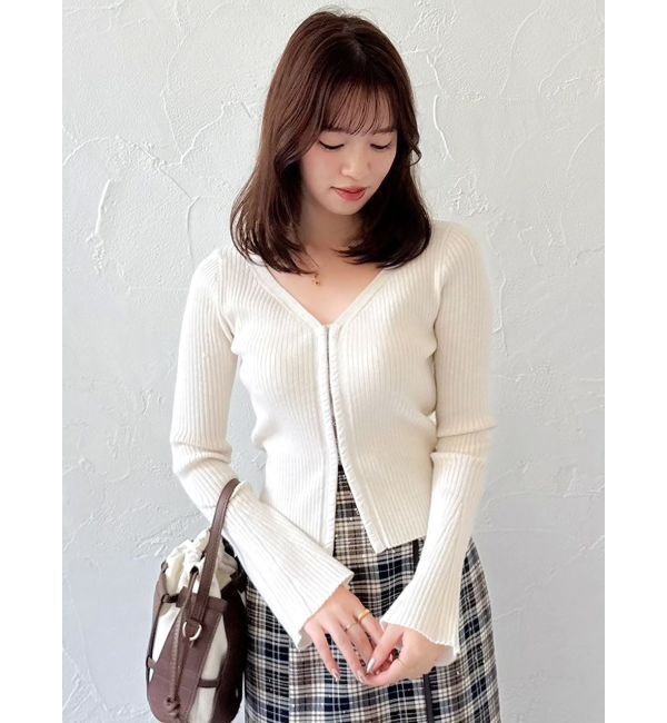 dazzlin「フロントホックニットカーディガン」|カーディガン|