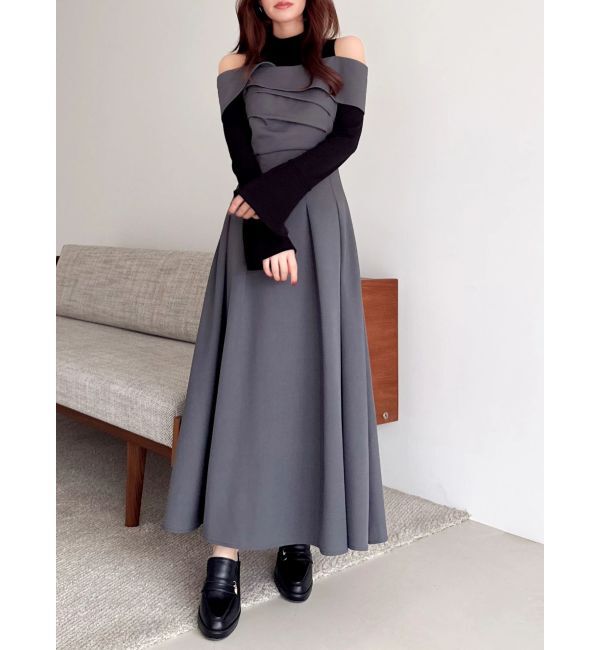 dazzlin「ビスチェオープンレイヤードワンピース」|ワンピース|