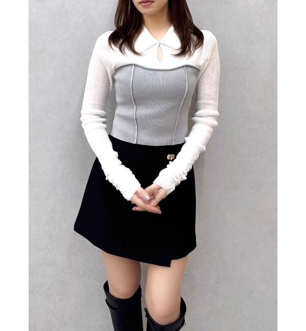 dazzlin「シアーレイヤードライクニットトップス」|ニット・セーター|