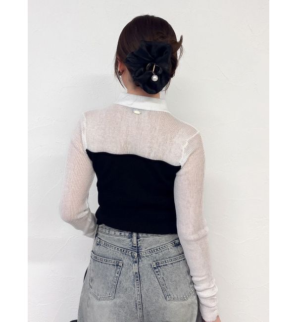 dazzlin「シアーレイヤードライクニットトップス」|ニット・セーター|
