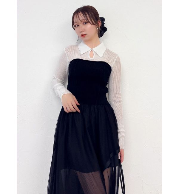 dazzlin「シアーレイヤードライクニットトップス」|ニット・セーター|