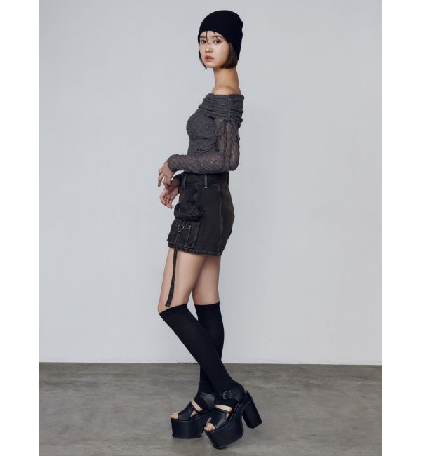 EMODA「レースオフショルダートップ」|Tシャツ・カットソー|