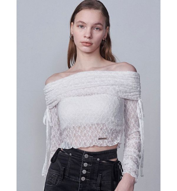 EMODA「レースオフショルダートップ」|Tシャツ・カットソー|