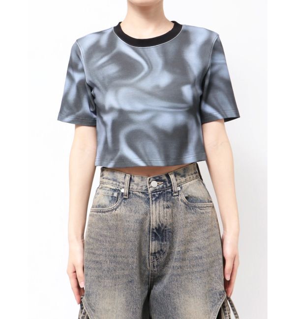 EMODA「ボクシーパターンTシャツ」|Tシャツ・カットソー|ブルー