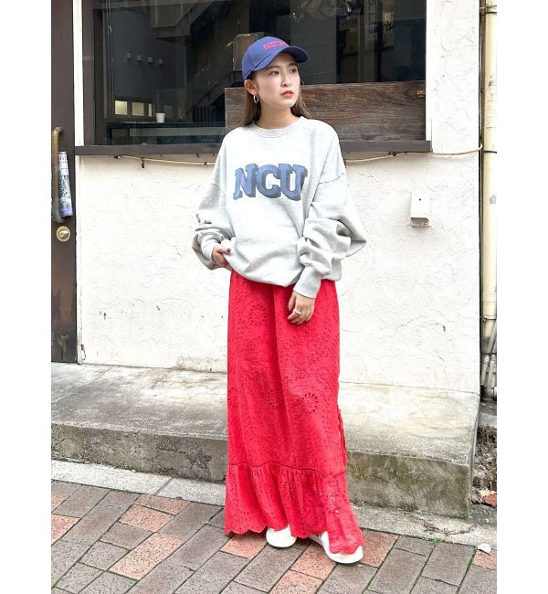 Ungrid「カットワークレースコンビスカート」|スカート|