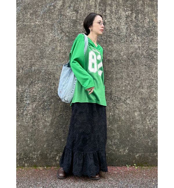 Ungrid「カットワークレースコンビスカート」|スカート|