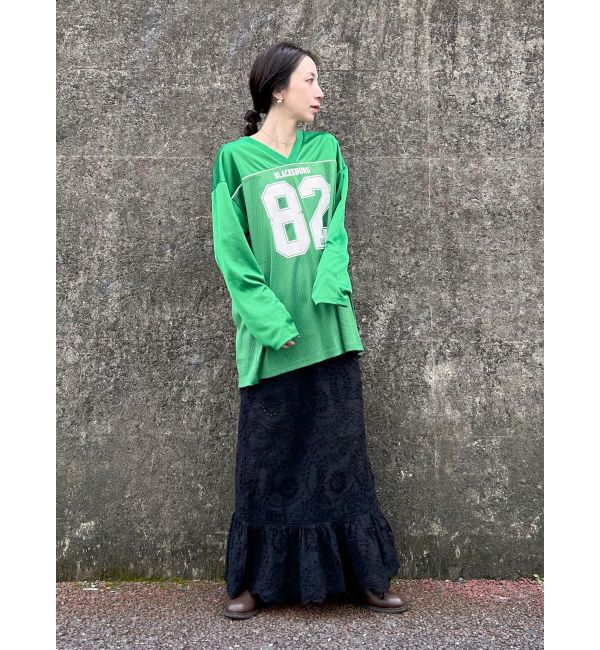 Ungrid「カットワークレースコンビスカート」|スカート|