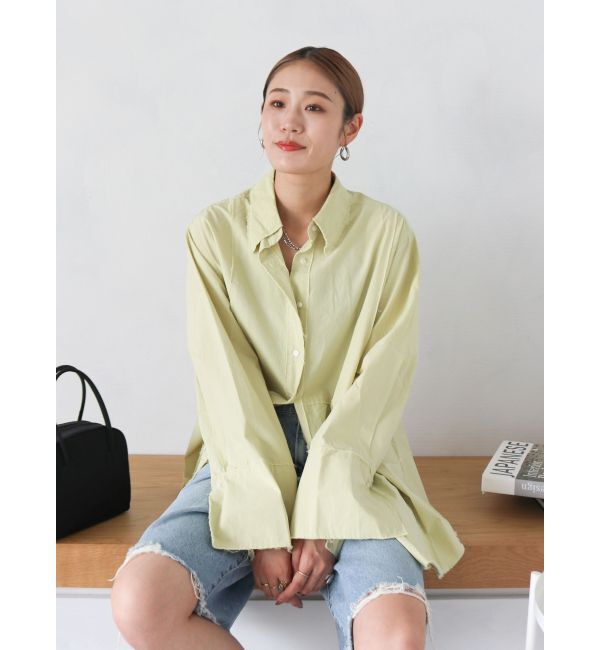 Ungrid「クラッシュデザインデニムハーフパンツ」|デニム|