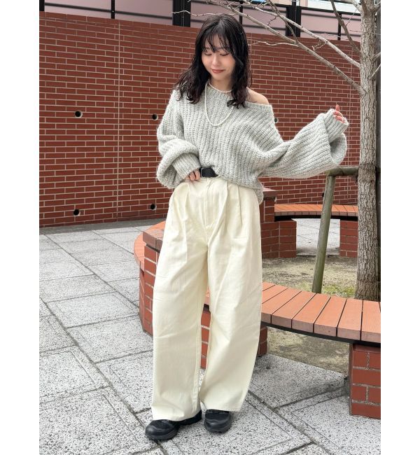 Ungrid「オフショルラメルーズニット」|ニット・セーター|