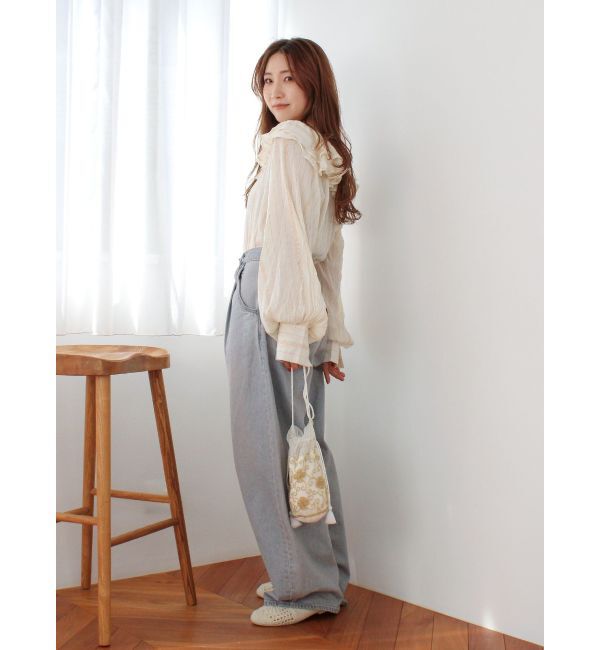 Ungrid「エスニックフラワーフリルブラウス」|シャツ・ブラウス|