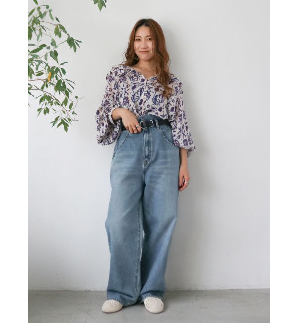 Ungrid「エスニックフラワーフリルブラウス」|シャツ・ブラウス|