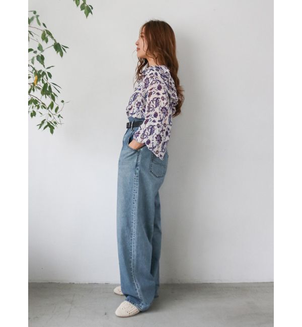 Ungrid「エスニックフラワーフリルブラウス」|シャツ・ブラウス|