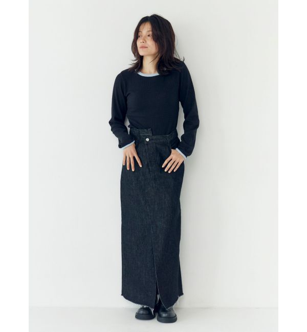 Ungrid「スリットデザインデニムスカート」|スカート|