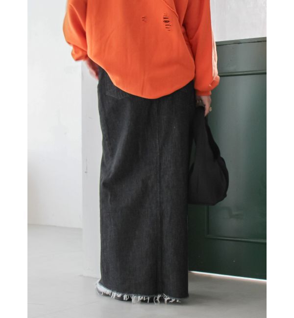 Ungrid「スリットデザインデニムスカート」|スカート|