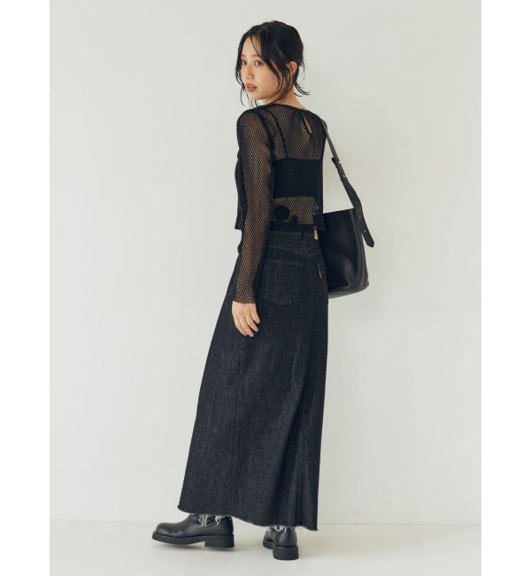 Ungrid「スリットデザインデニムスカート」|スカート|
