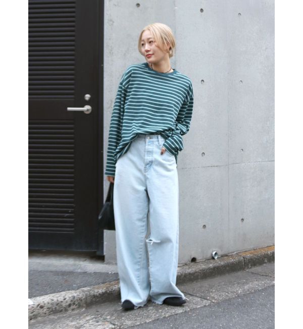 Ungrid「マルチボーダーロングスリーブTee」|Tシャツ・カットソー|