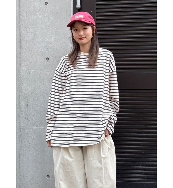 Ungrid「マルチボーダーロングスリーブTee」|Tシャツ・カットソー|