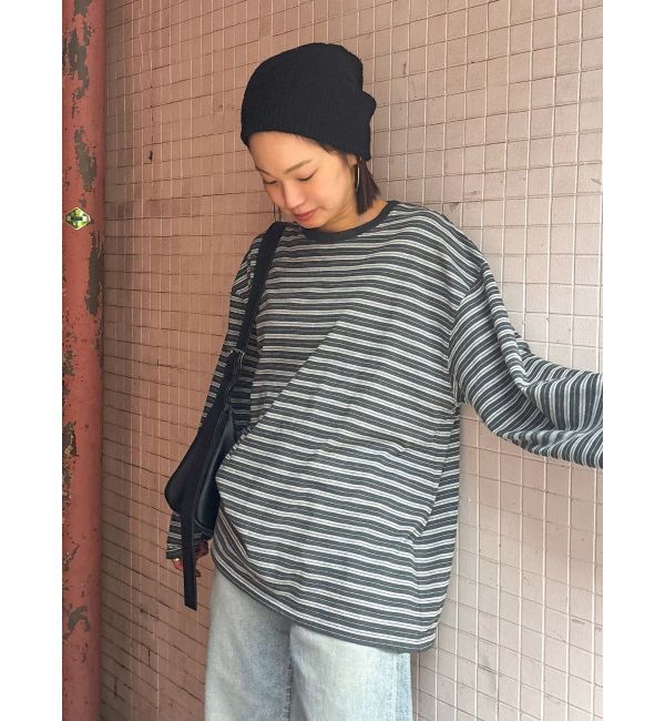 Ungrid「マルチボーダーロングスリーブTee」|Tシャツ・カットソー|