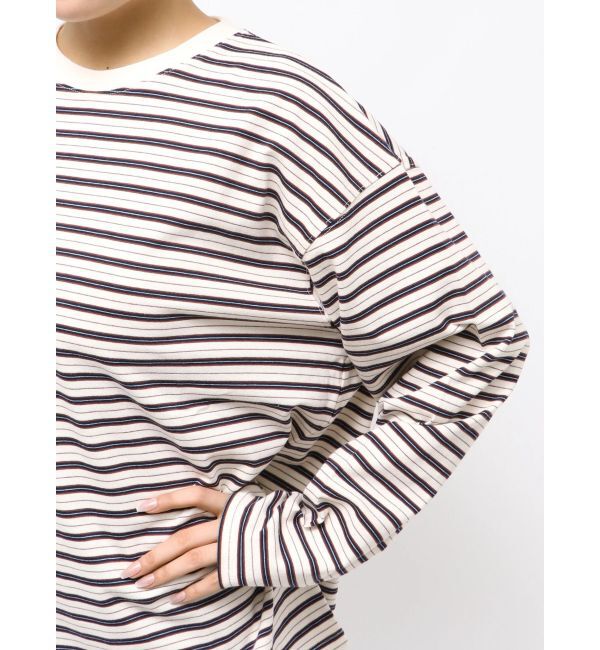 Ungrid「マルチボーダーロングスリーブTee」|Tシャツ・カットソー|