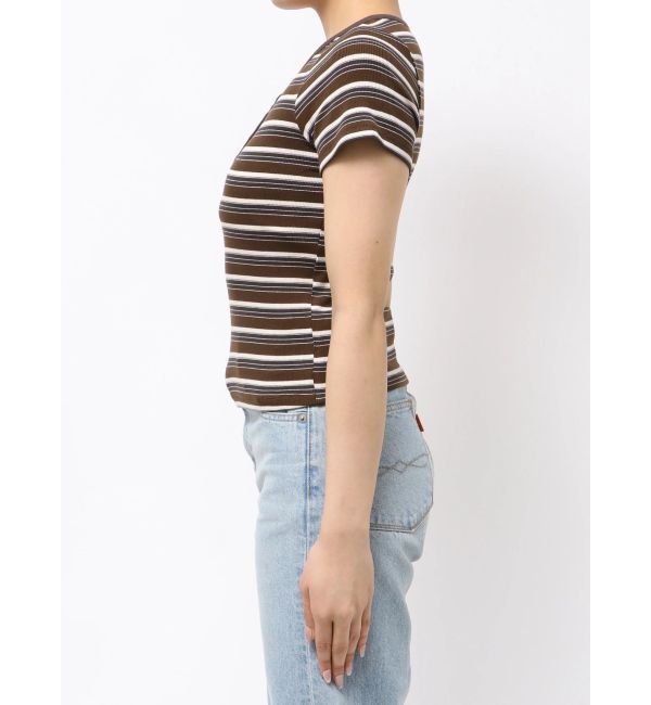 Ungrid「マルチボーダーヘンリーTee」|Tシャツ・カットソー|