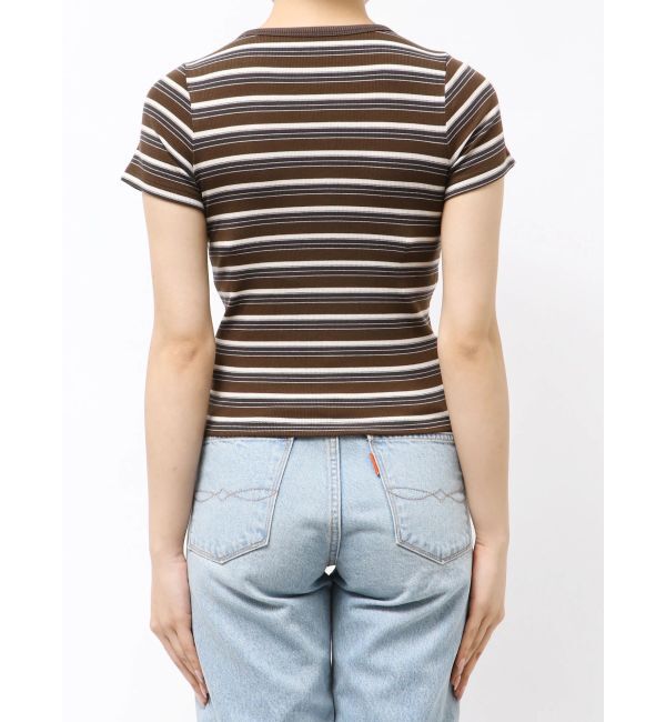 Ungrid「マルチボーダーヘンリーTee」|Tシャツ・カットソー|