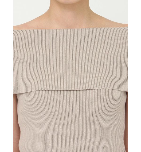 LAGUNAMOON「オフショルダーリブニットプルオーバー」|ニット・セーター|