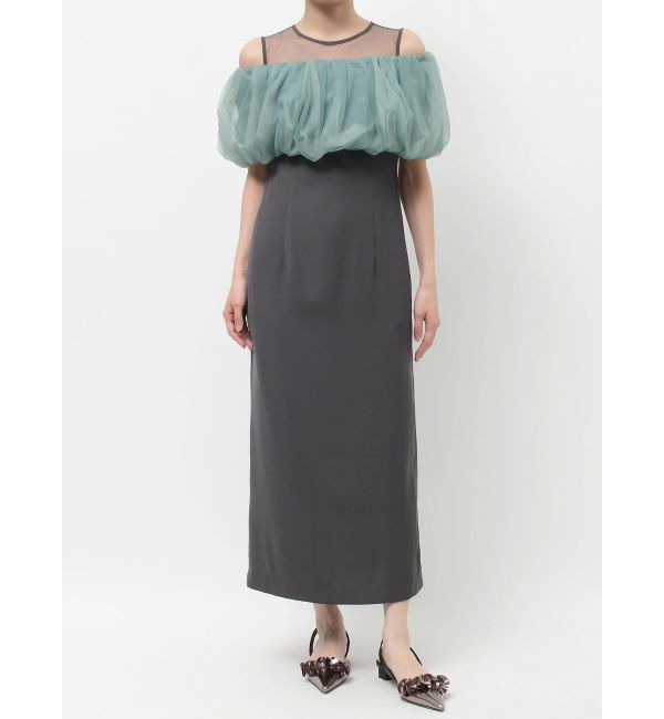 LAGUNAMOON「LADYチュールオフショルIラインドレス」|ドレス|