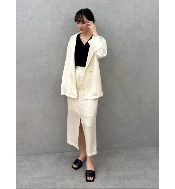 LAGUNAMOON「サテンオーバージャケット」|テーラードジャケット|