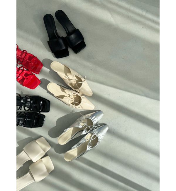 LAGUNAMOON「リボンストラップウエッジサンダル」|サンダル|