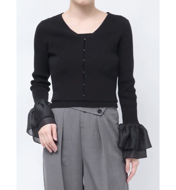 LAGUNAMOON「シアーフレアカフスニットアンサンブル」|ニット・セーター|