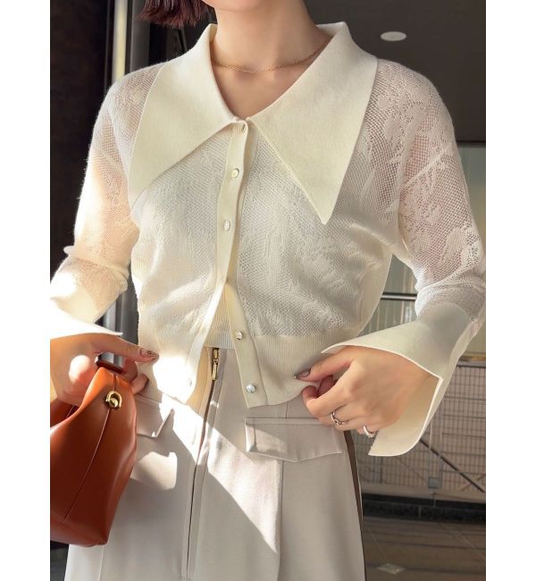 LAGUNAMOON「シアージャガードカーデニットプルオーバー」|ニット・セーター|