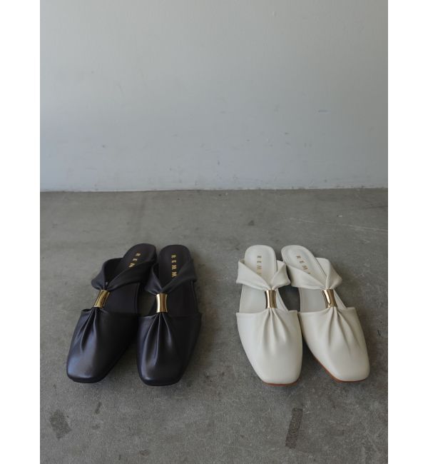 LAGUNAMOON「【REMME】ギャザーフラットサンダル」|サンダル|