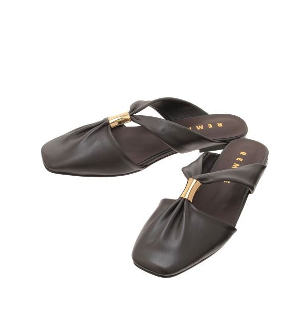 LAGUNAMOON「【REMME】ギャザーフラットサンダル」|サンダル|