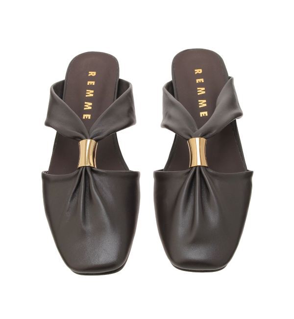 LAGUNAMOON「【REMME】ギャザーフラットサンダル」|サンダル|