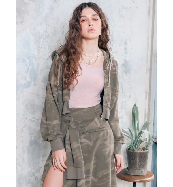 EVRIS「ワンポイントロゴショートパーカー【セットアップ着用可能】」|パーカー|