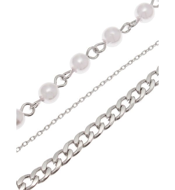 EVRIS「CROSS HEART CHAIN 3連 ネックレス」|ネックレス|