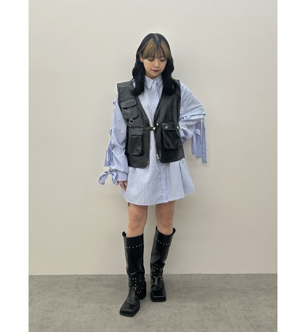 jouetie「フェイクレザーフィッシングベスト」|その他|