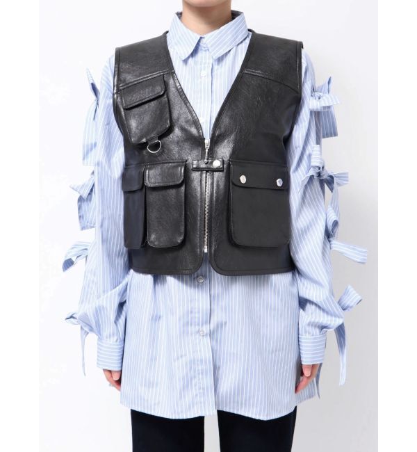 jouetie「フェイクレザーフィッシングベスト」|その他|