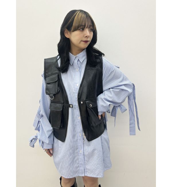 jouetie「フェイクレザーフィッシングベスト」|その他|