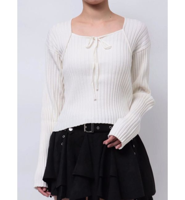 jouetie「ネックリボンニット」|ニット・セーター|