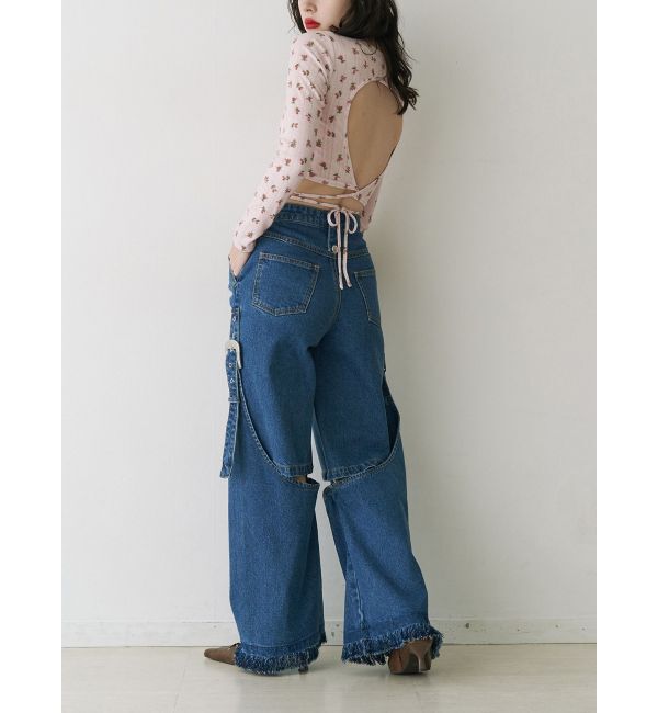 jouetie「バックオープンロゴトップス」|Tシャツ・カットソー|