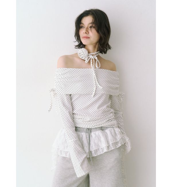 jouetie「フレアスリーブオフショルトップス」|Tシャツ・カットソー|